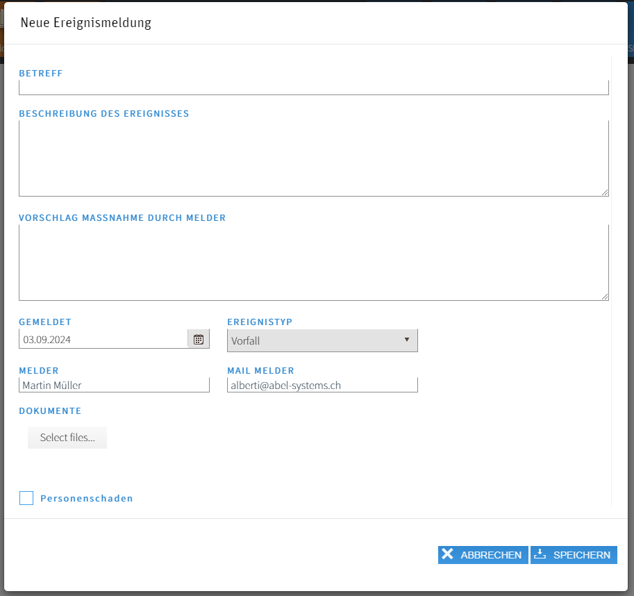 Measures module notification form